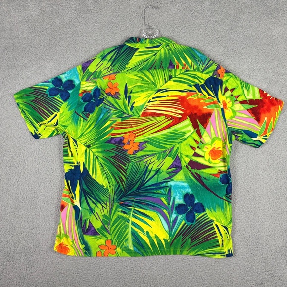 Jams World Vibrant Leaf Print Men's Shirt - Picture 5 of 9